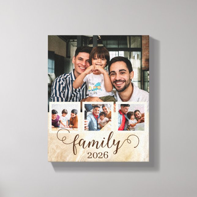 Toile Collage photo de famille 4  (Recto)