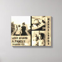 Collage photo de famille personnalisé avec texte p