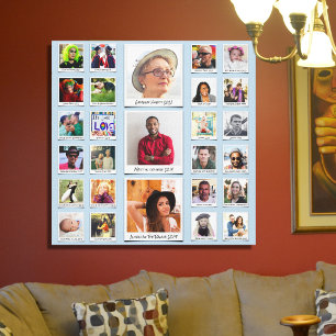 Toile Collage photo de famille personnalisée