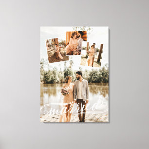 Toile Collage photo de Mariage de script Tourbillonnant