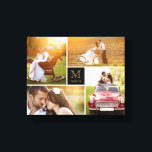 Toile Collage photo de mariage minimaliste monogramme no<br><div class="desc">Conçu par fat*fa*tin. Facile à personnaliser avec votre propre texte,  photo ou image. Pour les demandes personnalisées,  veuillez contacter fat*fa*tin directement. Des frais de personnalisation s'appliquent.

www.zazzle.com/fat_fa_tin
www.zazzle.com/color_therapy
www.zazzle.com/fatfatin_blue_knot
www.zazzle.com/fatfatin_red_knot
www.zazzle.com/fatfatin_mini_me
www.zazzle.com/fatfatin_box
www.zazzle.com/fatfatin_design
www.zazzle.com/fatfatin_ink</div>