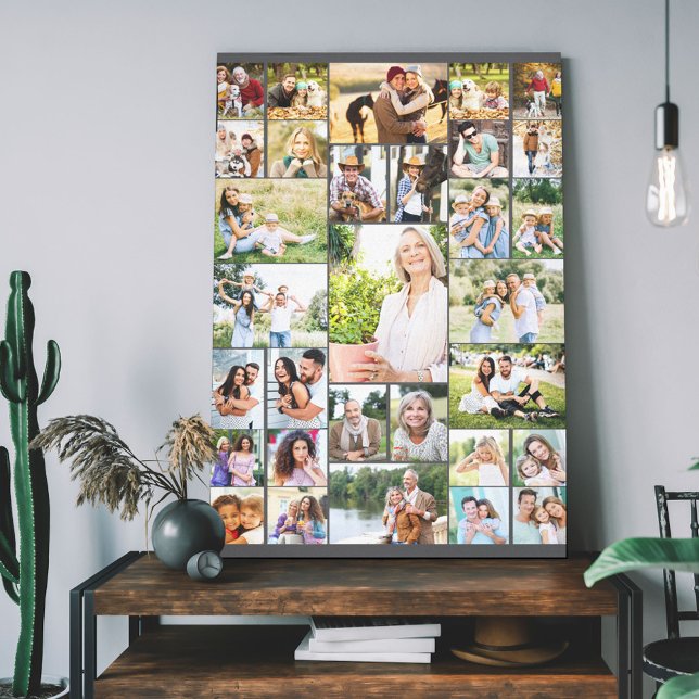 Toile Collage Photo Famille 31 Image Gris foncé Tall (Créateur téléchargé)