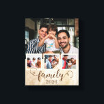 Toile Collage photo famille 4<br><div class="desc">Famille 4 Fête des pères photo Cadeau Deux papas</div>