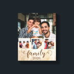 Toile Collage photo famille 4<br><div class="desc">Famille 4 Fête des pères photo Cadeau Deux papas</div>