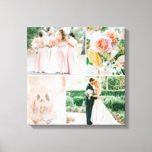 Toile Collage photo Mariage personnalisable