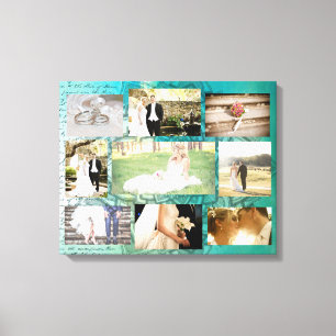 Toile Collage photo Mariage personnalisé Art mur