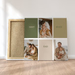 Toile Collage photo moderne Meilleur papa Jamais Cadeau<br><div class="desc">Un Collage Photo Modern Best Dad Ever Gift est une façon parfaite de montrer votre appréciation pour votre père. Ce cadeau consiste en un collage photo de style moderne, qui comprend plusieurs photos de vous et de votre père, mettant en évidence les moments et les souvenirs spéciaux que vous avez...</div>