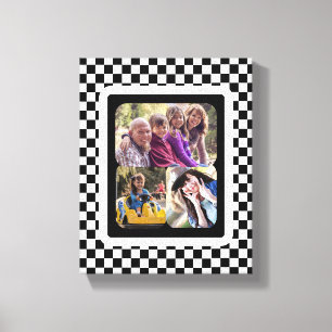 Toile Collage photo noir et blanc