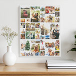 Toile Collage photo personnalisé 42<br><div class="desc">Faites votre propre tableau murale en toile d'écran avec 42 de vos souvenirs de photos chères dans un collage photo de style grille moderne. Ajoutez simplement vos photos pour un décor photo maison personnalisé ou un cadeau personnalisé pour votre famille et vos amis.</div>