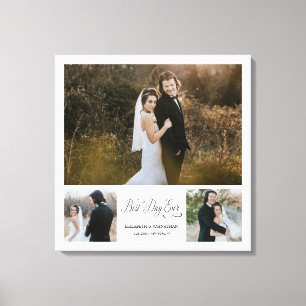 Toile Collage photo personnalisé Best Day Ever 3