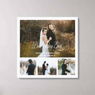 Toile Collage photo personnalisé du meilleur jour de tou