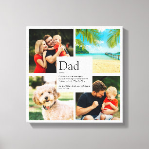 Toile Collage photo personnalisé pour papa moderne Défin