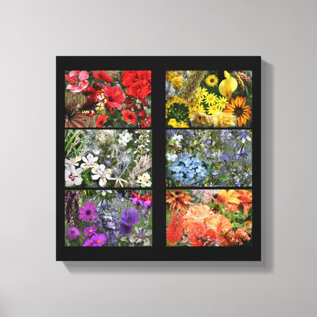 Toile Collage photo Rainbow Flower (Recto)