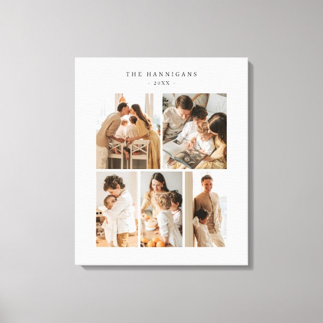 Toile Collage Photo Simple Élégant Moderne (Recto)