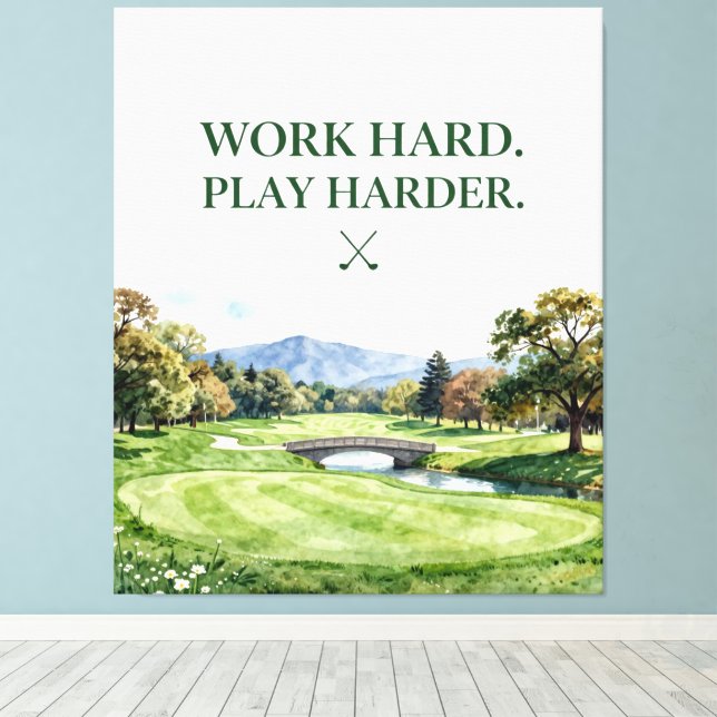 Toile Collection de décoration intérieure de golf | Aqua (Insitu (Plancher de Bois))