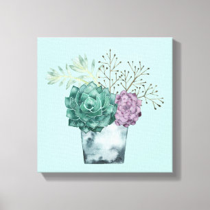 Toile Collection plante Happy   Succulents