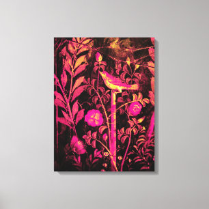Toile COLLECTION POMPEII NIGHTINGALE AVEC ROSES Rose