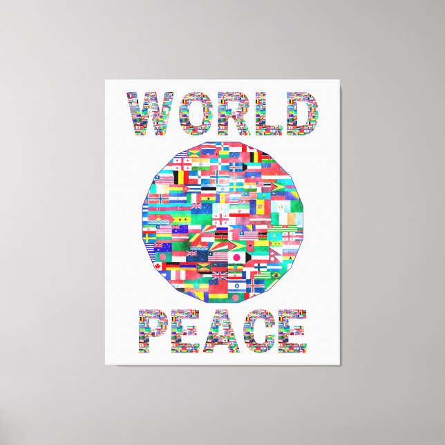 Toile Collection World Peace Flag II Art (Recto)