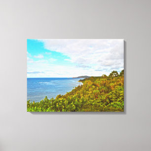 TOILE "COLLINE LUXUEUSE AU-DESSUS DE L'OCÉAN/PRINCEVILLE