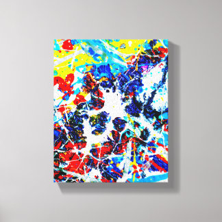Toile Collision des Esprits Abstrait Coloré