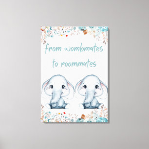 Toile Colocataires utérins devenus colocataires Éléphant