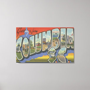Toile Colombie, la Caroline du Sud - grandes scènes de