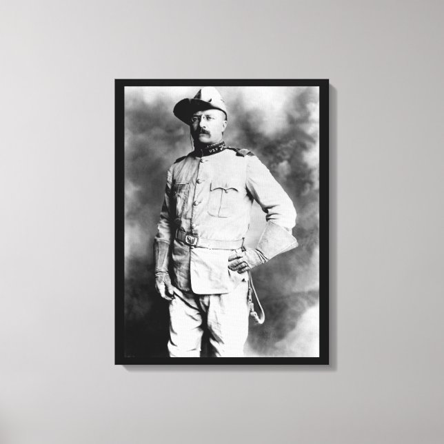 Toile Colonel Theodore Roosevelt, 1ère Cavalry_War Image (Recto)