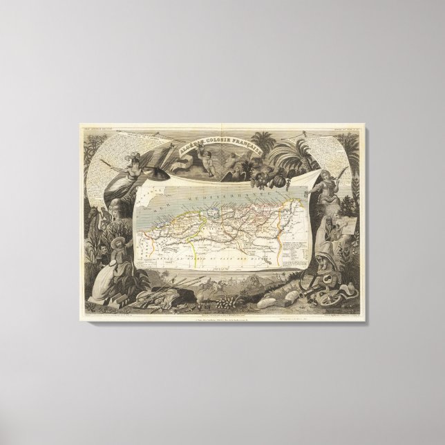 Toile colonie française Algérie (Recto)