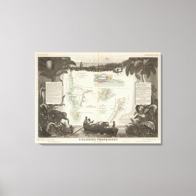 Toile Colonies françaises en Afrique (Recto)