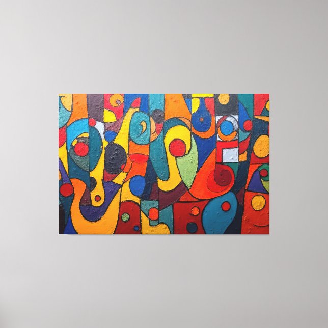 Toile Colorcube 1 Cubisme coloré Canvas Imprimer (Recto)