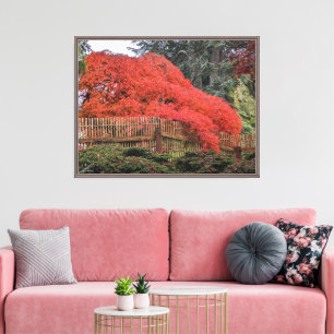 Toile Coloré Automne Jardin Japonais Paysage