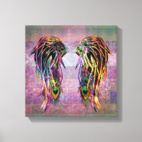 Coloré Bohème Peacock Feather Angel ailes