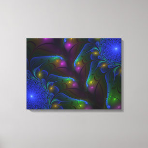 Toile Coloré Lumineux Abstrait moderne Trippy Fractal