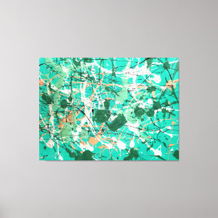 Toile COLORÉ SPLATTER LIV - Peinture d'action -Abstrait-