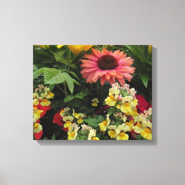 Toile colorée Fleurs de Jardin (Recto)