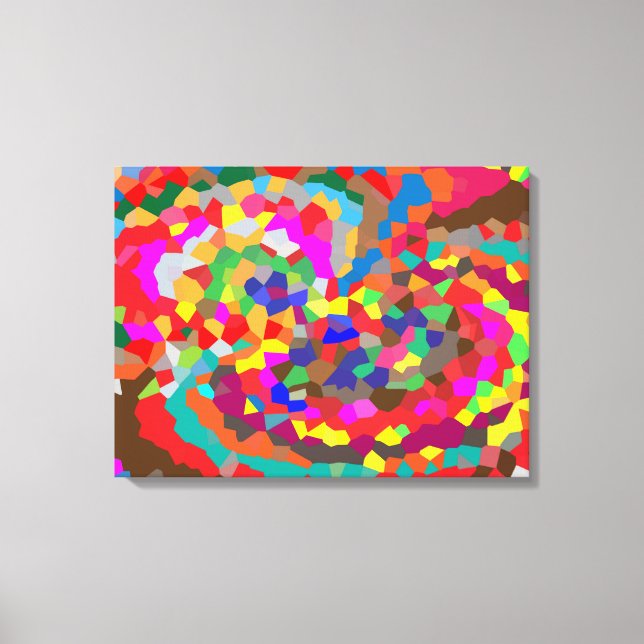 Toile Colorful Abstract Geometric art (Recto)