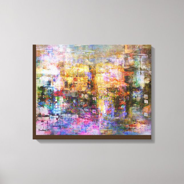 Toile Colorful Abstrait Art numérique-Fading Memories (Recto)
