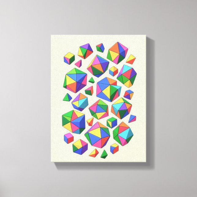 Toile Colorful Cubes (Recto)