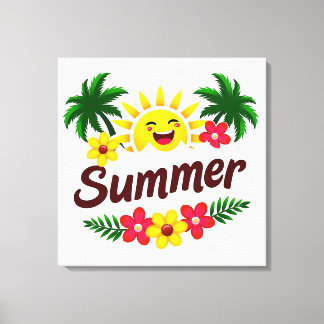 Toile Colorful Summer Wall Art 