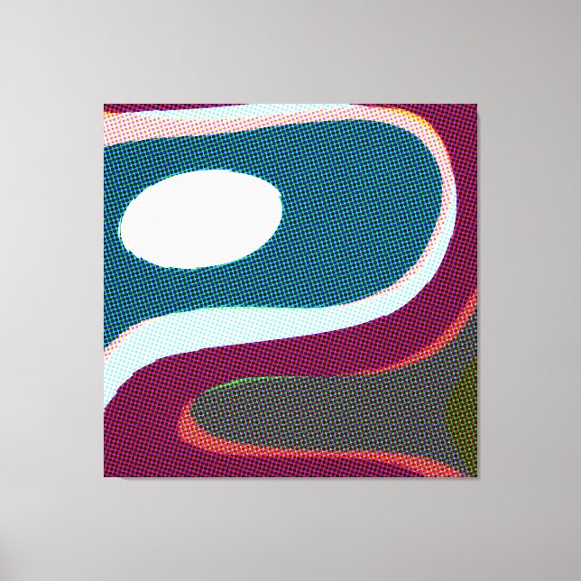 Toile Colorful Wavy Abstrait 612 (Recto)