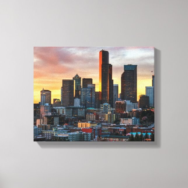 Toile Columbia center and downtown Seattle (Recto)