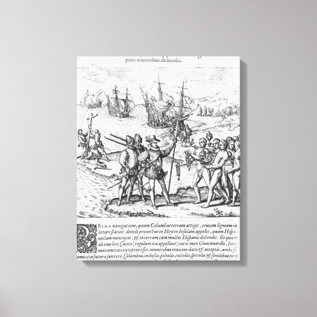 Toile Columbus dans ce qui a été appelé pour la première (Recto)