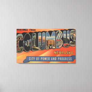 Toile Columbus, Nébraska - grandes scènes de lettre