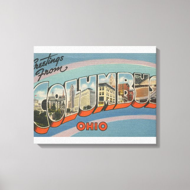 Toile Columbus, Ohio - Grandes Lettres Scènes 4 (Recto)