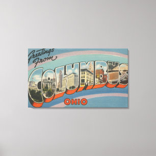 Toile Columbus, Ohio - Grandes Lettres Scènes 4