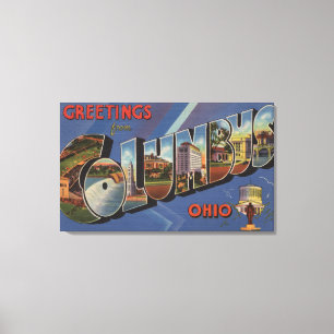 Toile Columbus, Ohio - grandes scènes 2 de lettre
