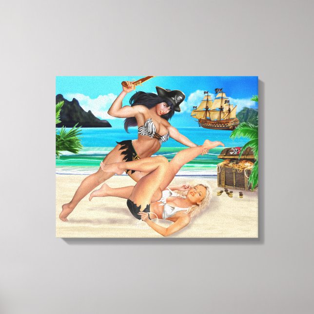 TOILE COMBAT DE FILLE PIRATES (Recto)