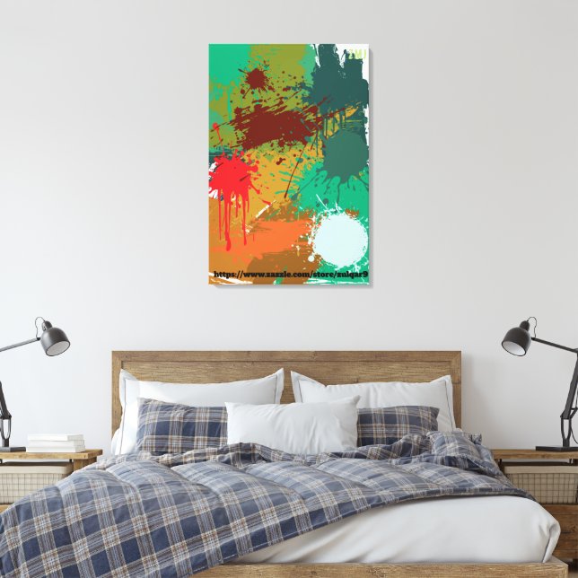Toile Combattant de la liberté sur le terrain Art abstra (Insitu(Chambre))