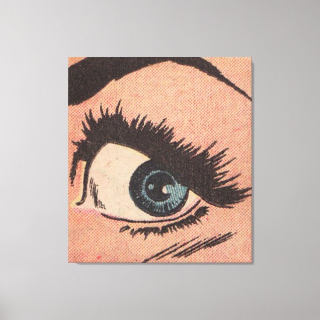 Toile Comic Roy Lichtenstein Style Blue Eye (Recto)