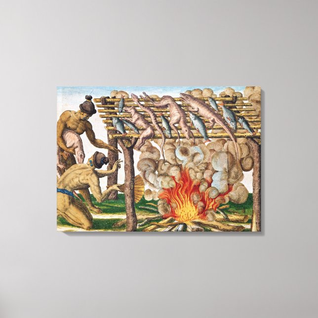 Toile Comment griller les animaux, de 'Brevis Narratio' (Recto)